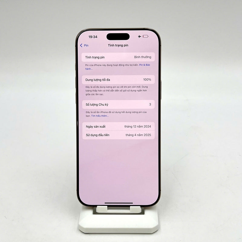 iPhone 16 Pro Max Vàng Sa Mạc 256GB 99% pin 100% Fullbox Quốc tế Apple ( Sạc 3 lần) - HH4630