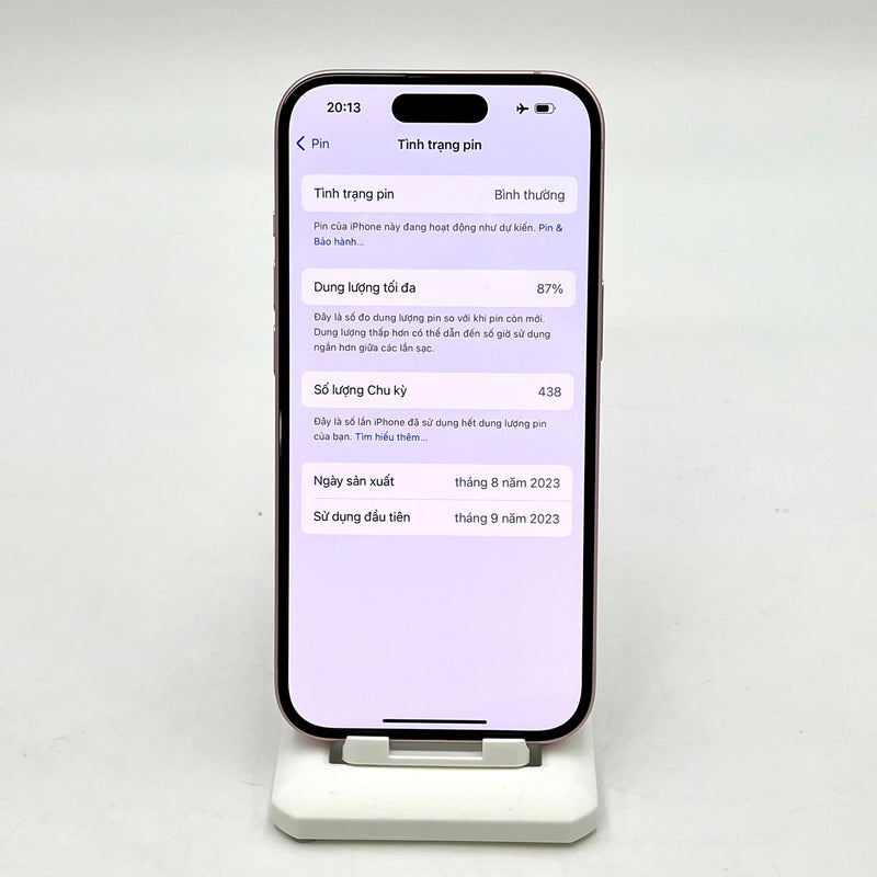 iPhone 15 512GB Hồng 98% pin 87% Quốc tế từ SB ( Không dùng sim SB ) - HH2062