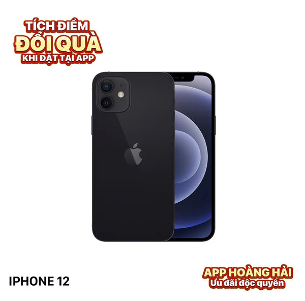 iPhone 12 64GB Đen 98% pin 85%  Máy đã trả hết tiền mạng dùng như Quốc tế Apple  - HH7559