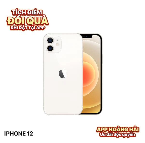 iPhone 12 64GB Trắng 98% pin 88%  Máy đã trả hết tiền mạng dùng như Quốc tế Apple  - HH6963