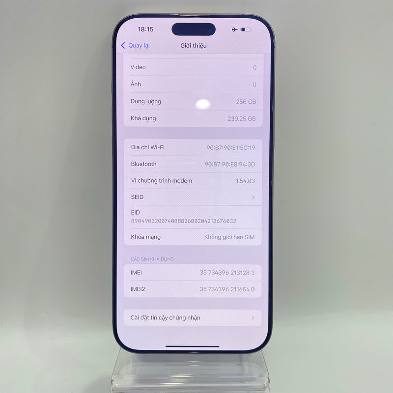 iPhone 16 Pro Max 256G Vàng Sa Mạc 99% pin 100% Quốc tế Apple - HH1283