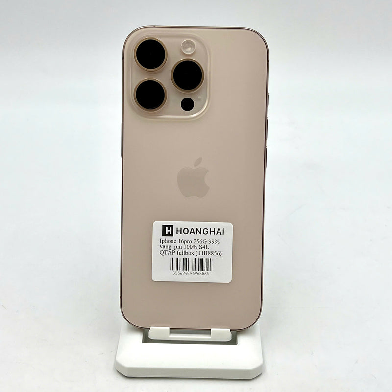 iPhone 16 Pro 256GB Vàng Sa Mạc 99% pin 100% Fullbox Quốc tế từ Apple - HH8856