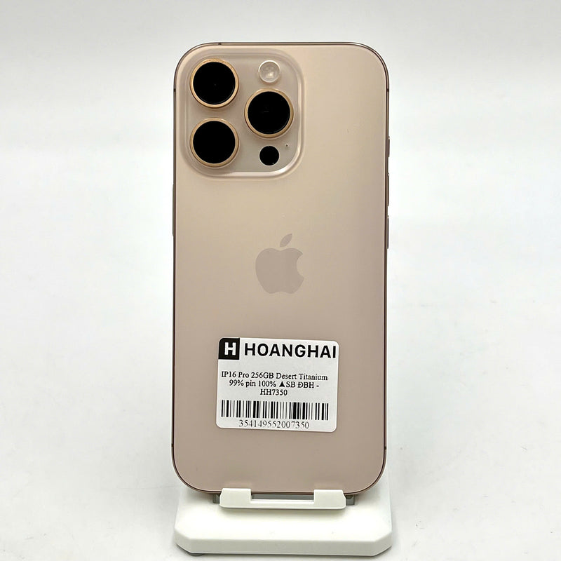 iPhone 16 Pro 256GB Vàng Sa Mạc 99% pin 100% Quốc tế từ SB (Không dùng sim SB) ĐBH - HH7350