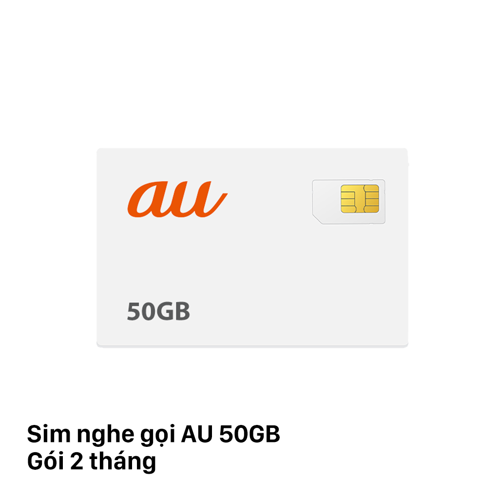 Sim nghe gọi AU không giới hạn I Data 50GB Cước 3980¥ - Tặng tai nghe không dây