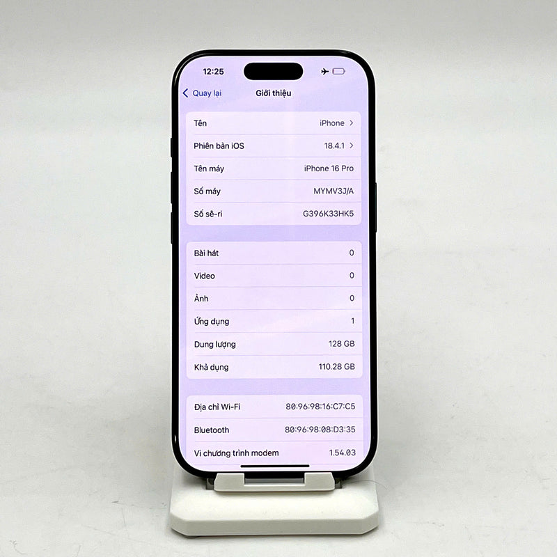 iPhone 16 Pro 128GB Đen 99% pin 100% Quốc tế từ DCM (Không dùng sim DCM- Sạc 43 lần)  - HH4186