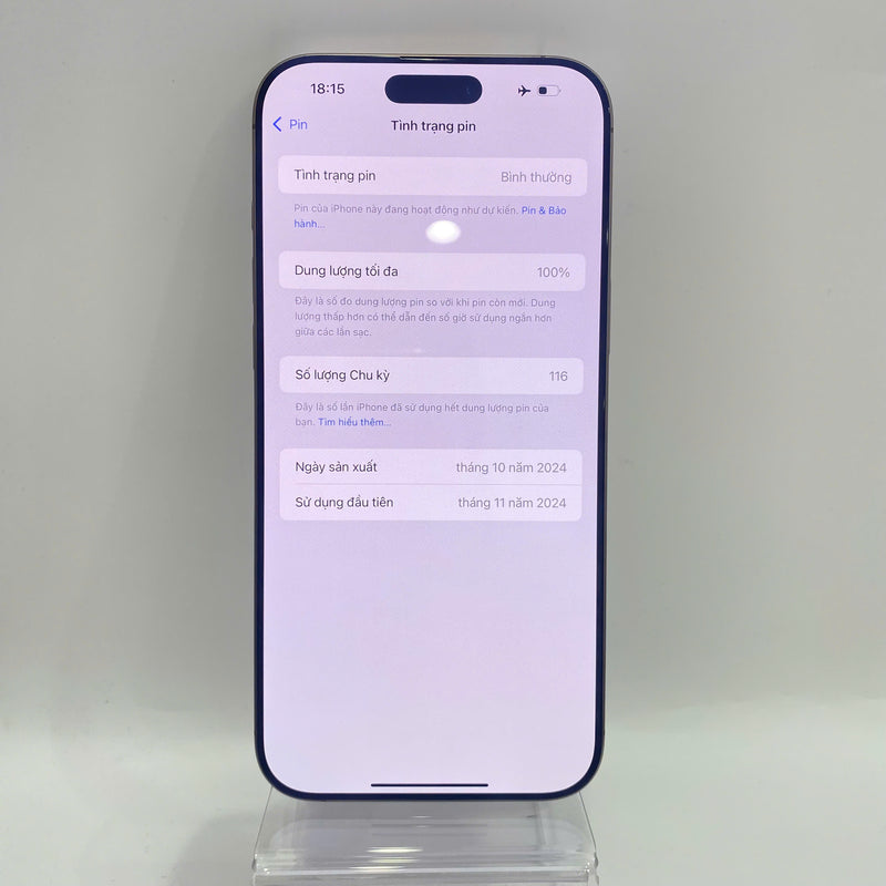 iPhone 16 Pro Max 256G Vàng Sa Mạc 99% pin 100% Quốc tế Apple - HH1283