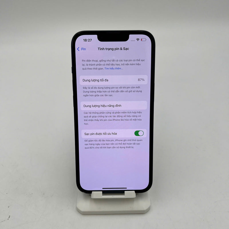 iPhone 13 128GB Đen 98% pin 87% Máy đã trả hết tiền mạng dùng như Quốc tế Apple (xước viền, viền cam xước) - HH6369
