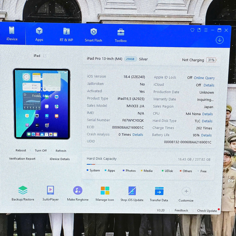 iPad Pro 2024 M4 13in 256GB Bạc Wifi 98% pin 95%