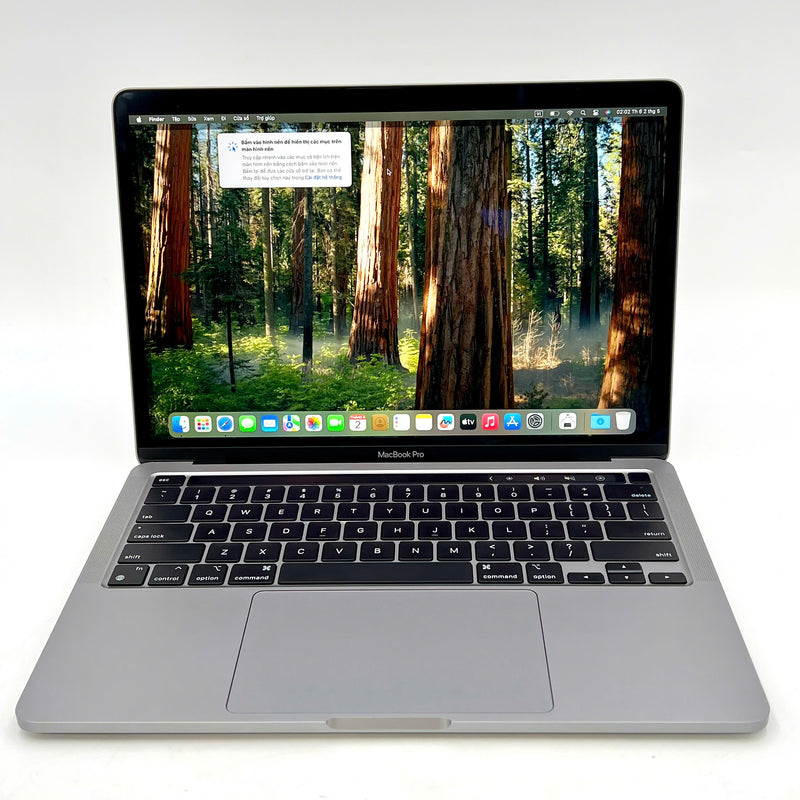 MacBook Pro 2020 13.3in Xám Apple M1 / RAM 16GB/ SSD 512GB 98% pin 100% sạc 30 lần BPTA