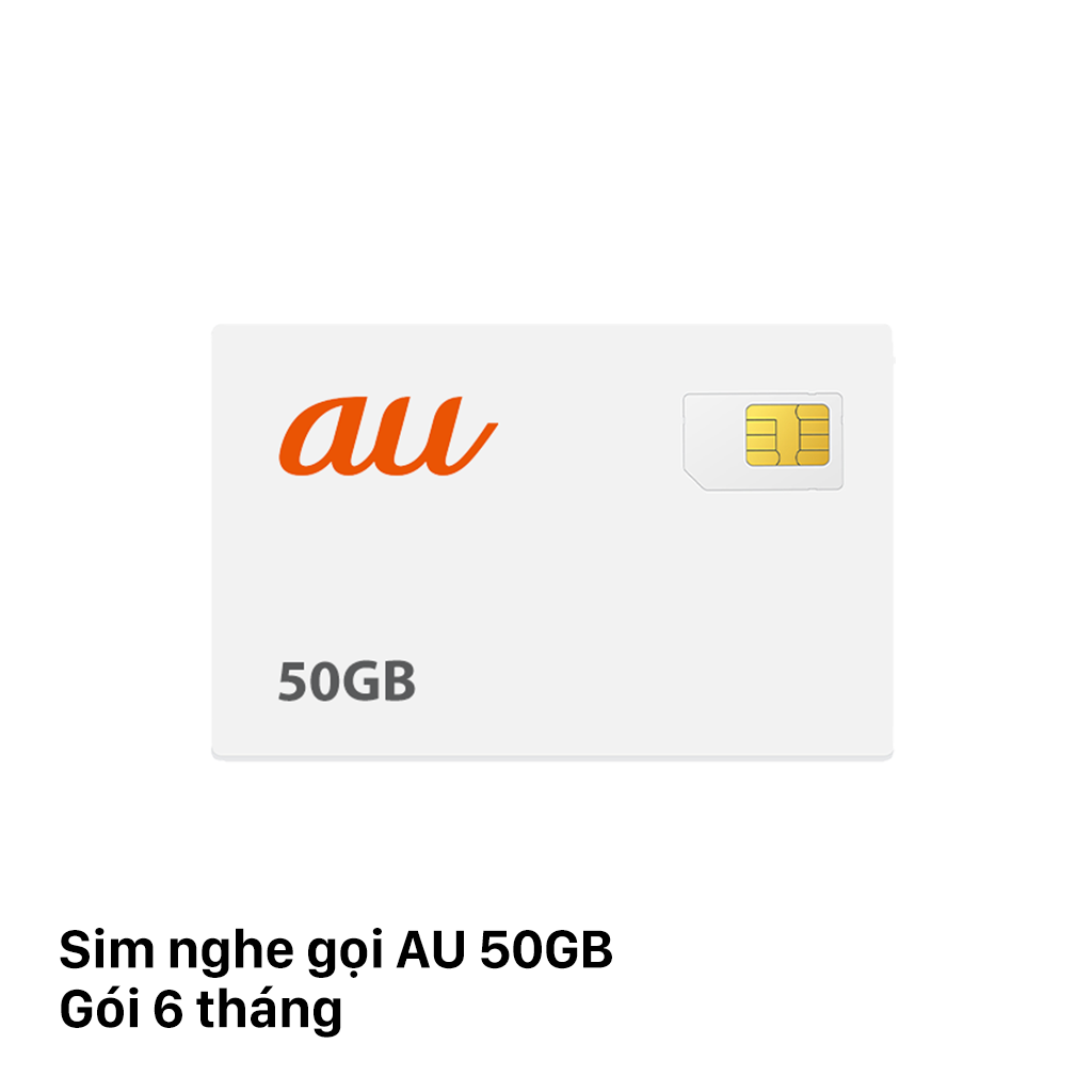 Sim nghe gọi AU không giới hạn I Data 50GB Cước 3980¥ - Tặng tai nghe không dây