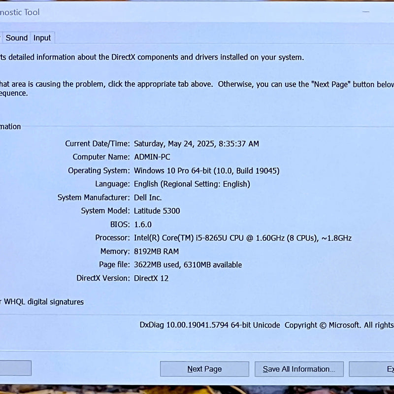 Dell Latitude 5300 13.3in i5-8265U/ RAM 8GB/ SSD 256GB BPTN Likenew (Màn hình cảm ứng)