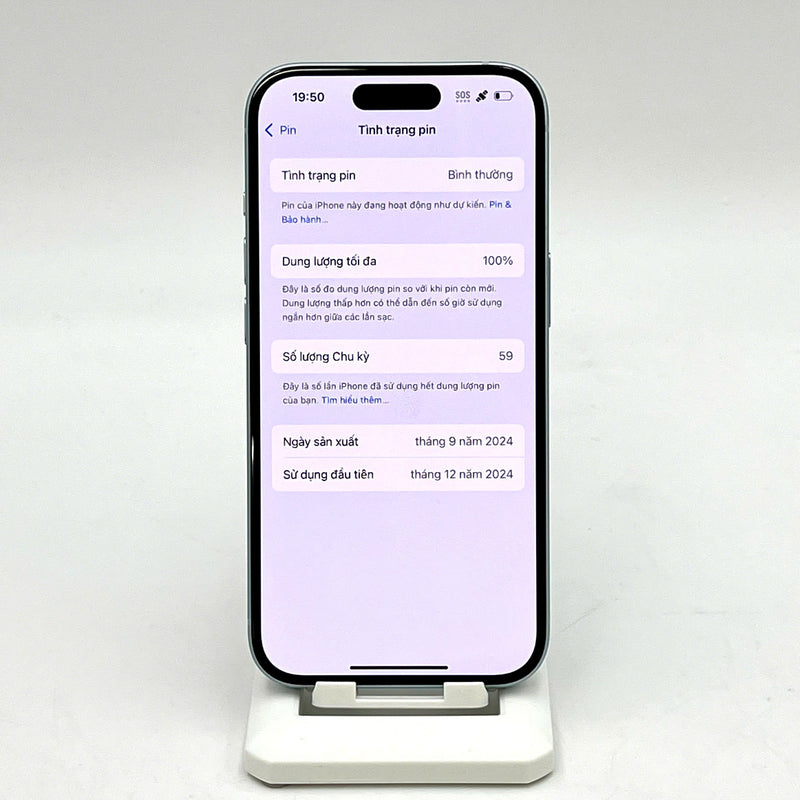 iPhone 15 128GB Xanh Dương 99% pin 100%  Quốc tế từ AU (Không dùng sim AU- Sạc 59 lần) - HH8656