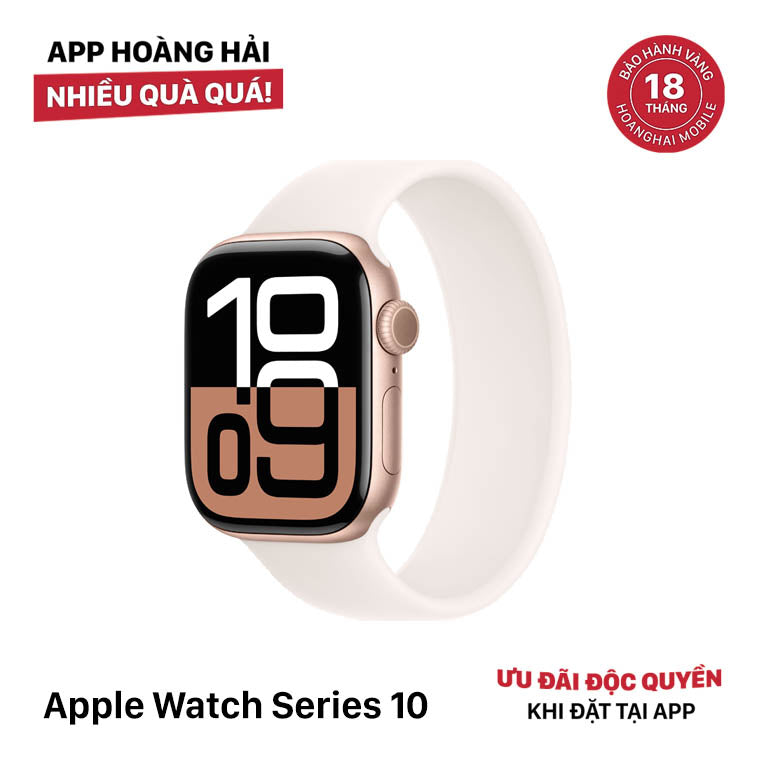 Apple Watch Series 10 42mm GPS Nguyên Hộp Gold Aluminium Case / Solo Loop