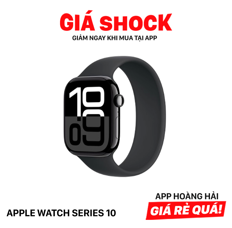 Apple Watch Series 10 42mm GPS Nguyên Hộp Vỏ nhôm màu Đen/ Dây vòng Solo màu Đen