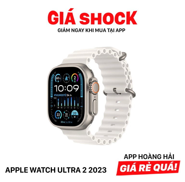 Apple Watch Ultra 2 2023 49mm 4G+GPS 98% Vỏ titan/ Dây Đeo Ocean màu Trắng từ AU