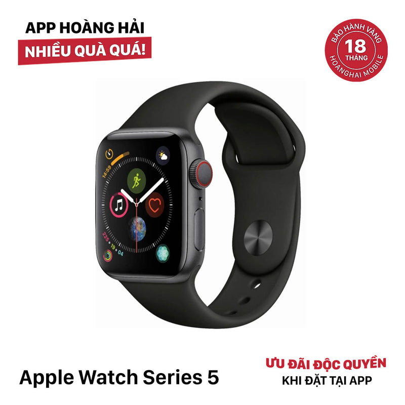 Apple Watch Series 5 44MM 4G + GPS Black Aluminum Case 98% pin 98%