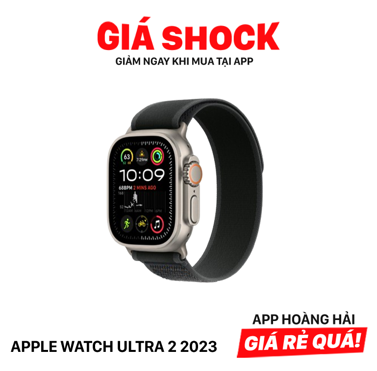 Apple Watch Ultra 2 2023 49mm 4G+GPS 99% pin 100% Vỏ titan/Dây vải màu Đen từ AU