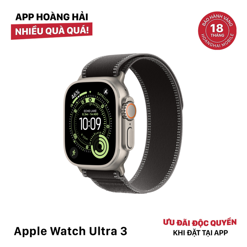 Apple Watch Ultra 3 49mm GPS + 5G Black Titanium Case with Blue Ocean Band 100% အသက်မသွင်းရသေး (အလုံပိတ်၊ ကြိုးဝိုင်းသေတ္တာကို ဖွင့်ထားသည်) 