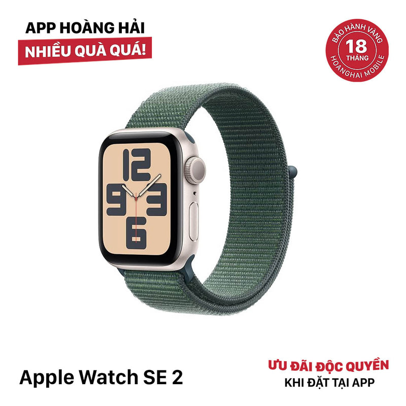 Apple Watch SE 2 40mm GPS Starlight Aluminum Case/Lake Green Sport Loop Nguyên hộp
