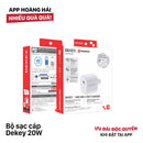 Bộ sạc cáp Dekey 20W