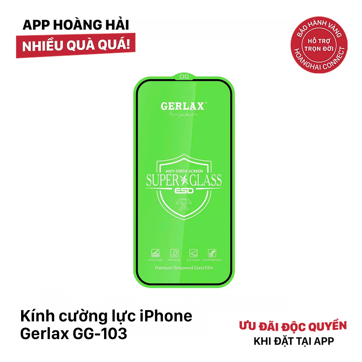 Kính cường lực Gerlax GG-103