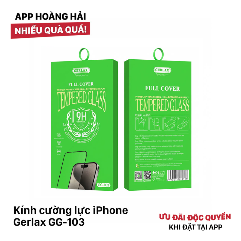 Kính cường lực Gerlax GG-103
