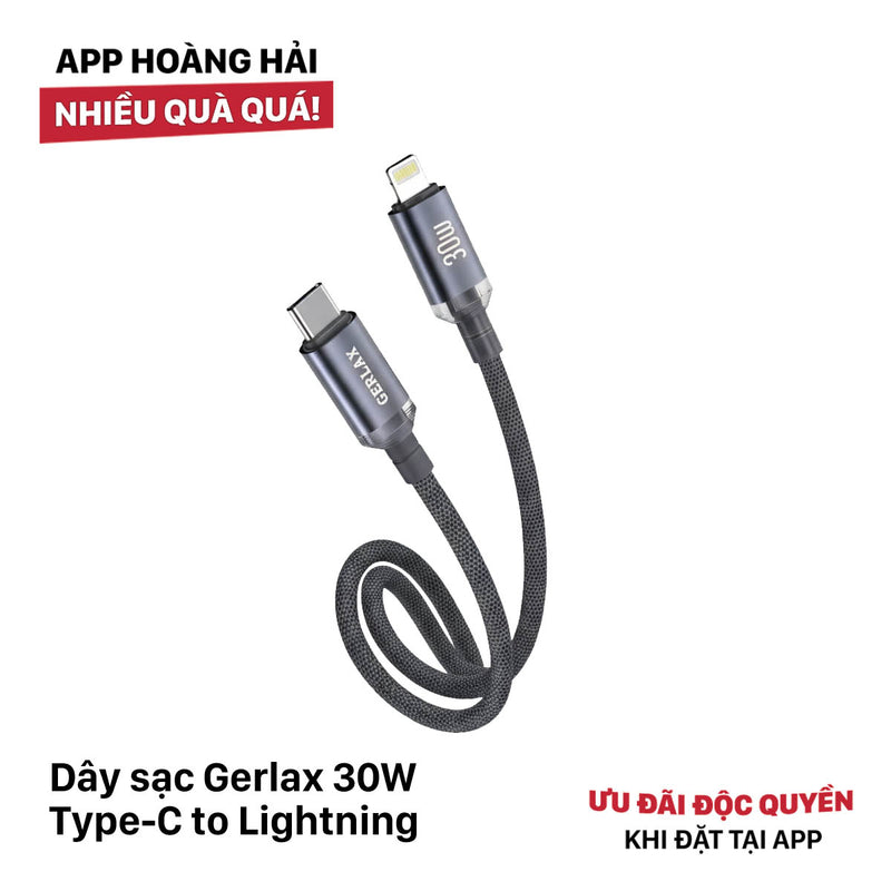 Dây sạc Type-C to Lightning Gerlax GD-63L