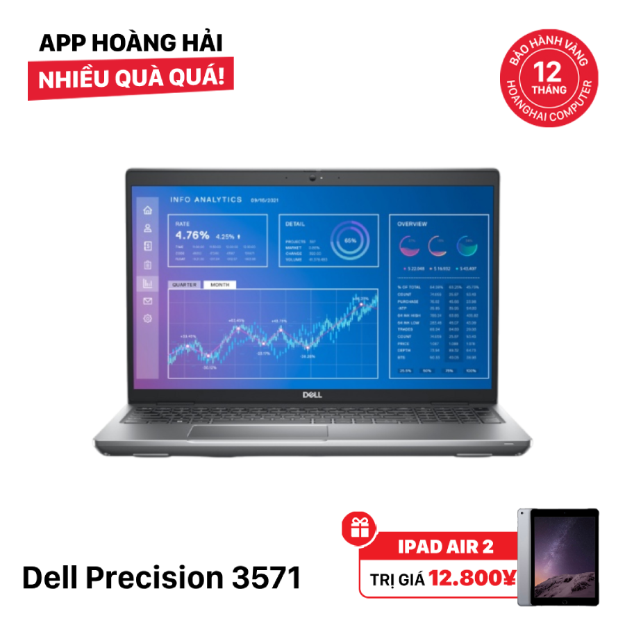 Dell Precision 3571 15.6" i5 - 12600H/ RAM 16GB/ SSD 256GB BPTN Likenew (bàn phím LED)