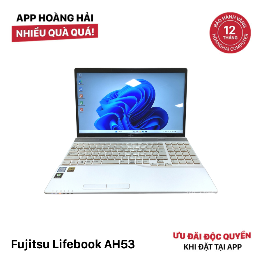 Fujitsu Lifebook AH53 15.6" i7 - 8550U/ RAM 8GB/ SSD 512GB BPTN Likenew (pin~2h)