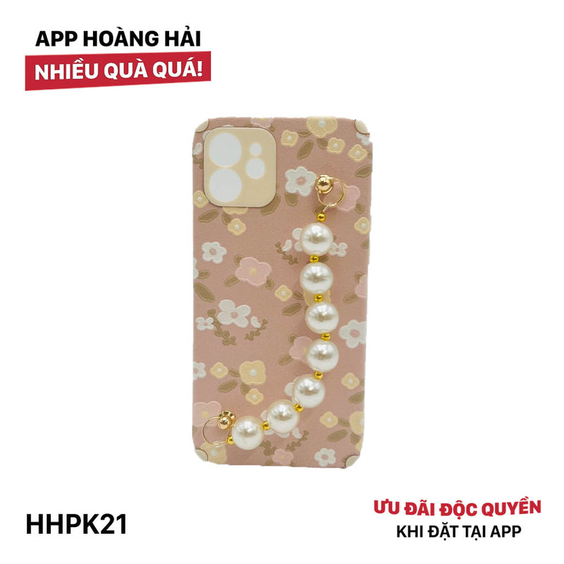 HHPK21 ỐP Hồng hoạ tiết hoa, dây lưng