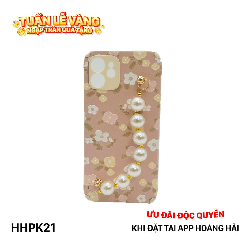 HHPK21 ỐP Hồng hoạ tiết hoa, dây lưng