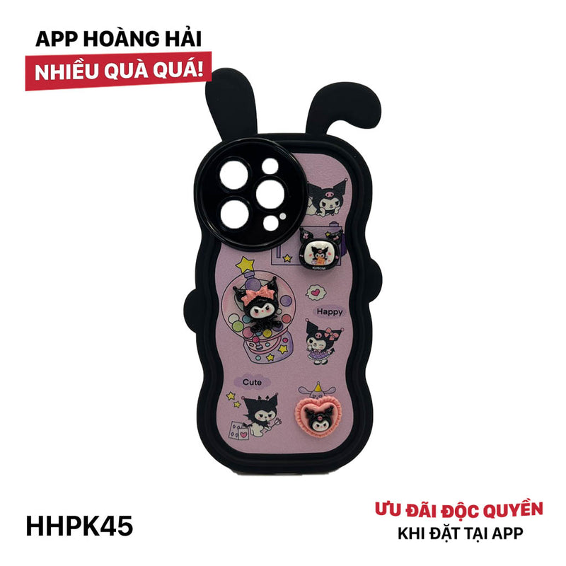 HHPK45 Ốp tai thỏ đính hình 3D
