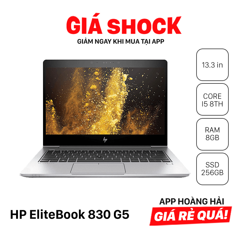 HP EliteBook 830 G5 13.3in i5-8350U/RAM 8GB/SSD 256GB  Likenew (Màn hình cảm ứng)