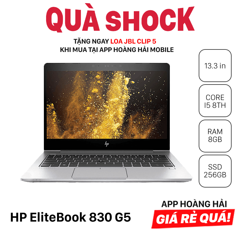 HP EliteBook 830 G5 13.3in i5-8350U/RAM 8GB/SSD 256GB  Likenew (Màn hình cảm ứng)