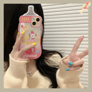 HHPK42 Ốp bình sữa thỏ dâu