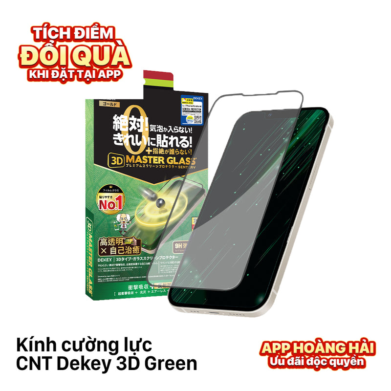 Kính cường lực Chống nhìn trộm Dekey 3D Green