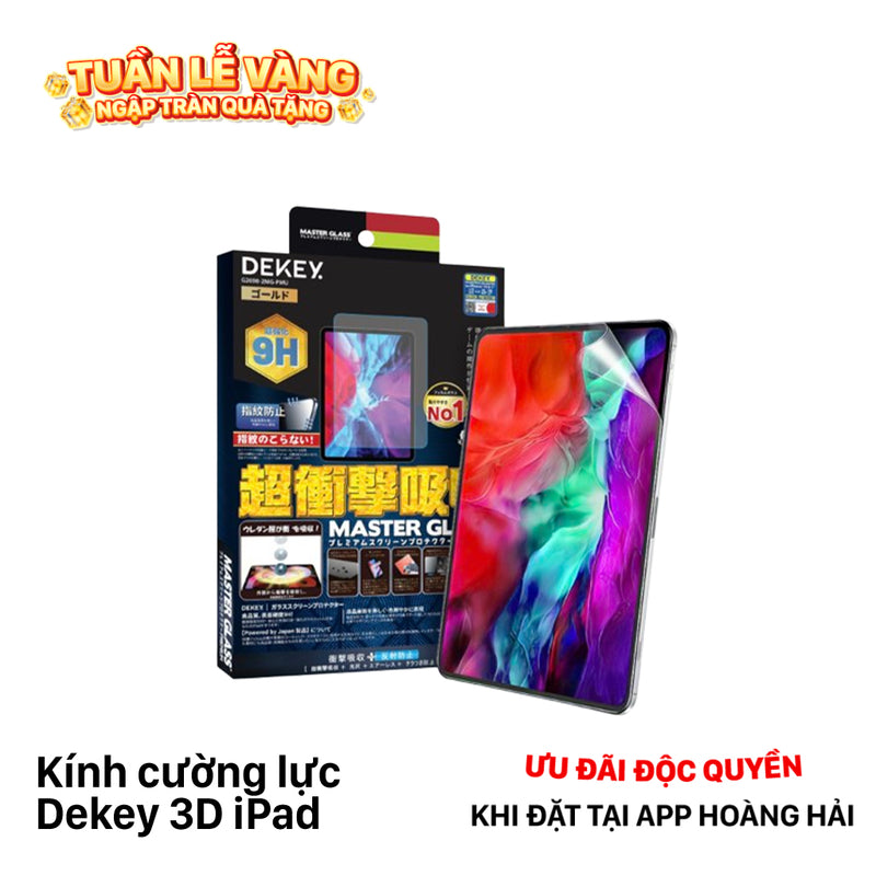 Kính cường lực Dekey 3D iPad