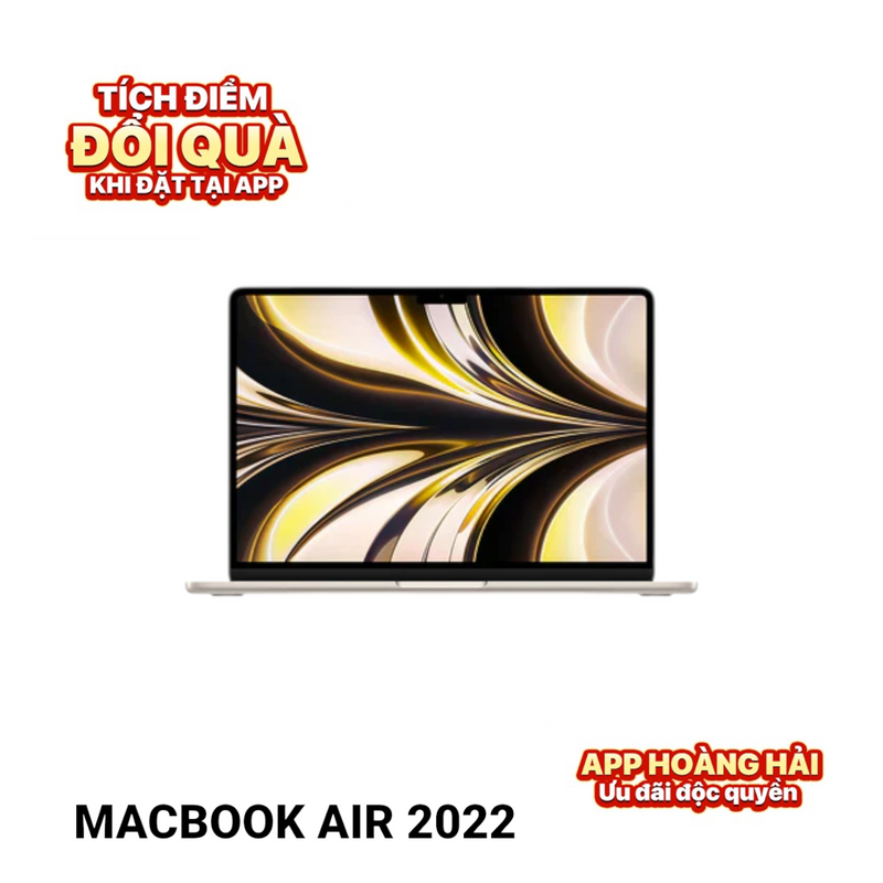 Macbook Air 2022 13.6in Trắng Apple M2/RAM 8GB/SSD 256GB  98% Fullbox Sạc 40 lần BPTN