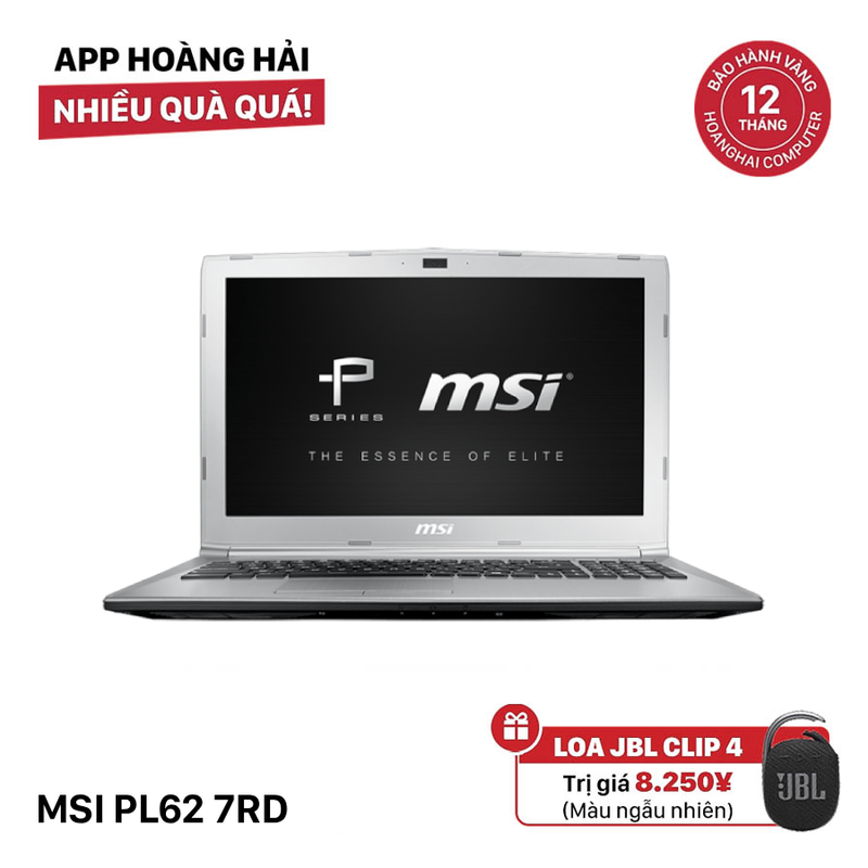 MSI PL62 7RD 15.6" I7 - 7500U/ RAM 8GB/ SSD 512GB VGA GTX 1050 BPTN Likenew (không camera)