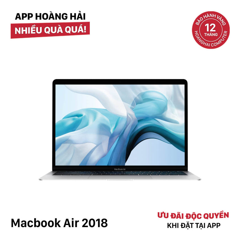 Macbook Air 2018 13.3in Bạc Intel Core i5/ RAM 16GB/ SSD 512GB 98% Pin 91% BPTA