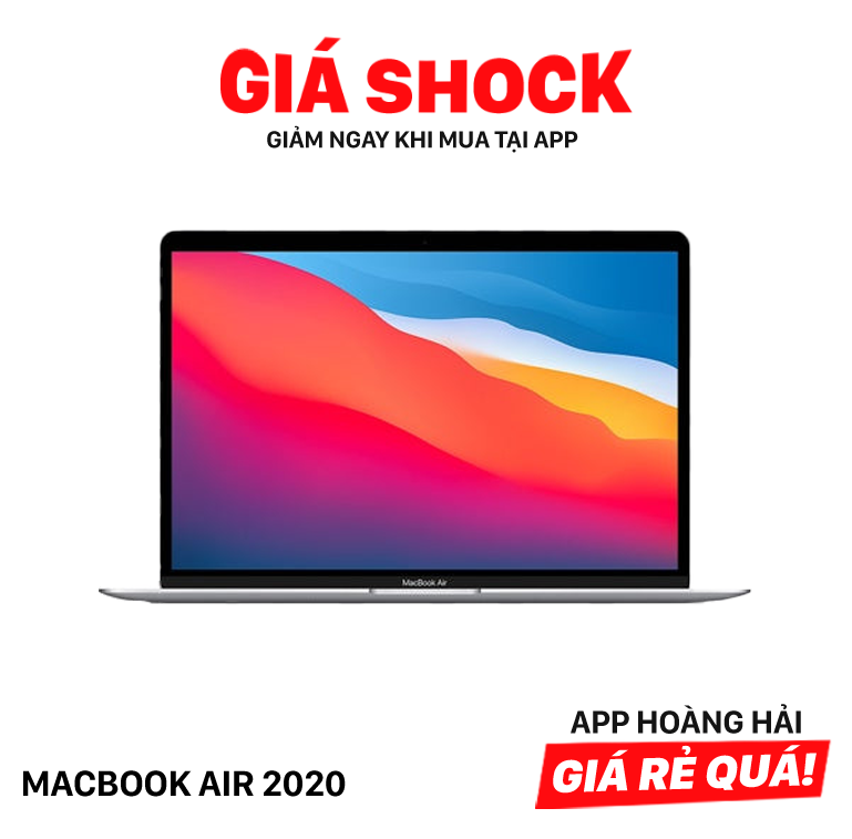 Macbook Air 2020 13.3in Bạc Intel Core i3/RAM 8GB/SSD 256GB 98% Sạc 80 lần BPTN (Bàn phím xấu)