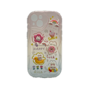 HHPK47 Ốp lưng viền sóng biển đính Charm nổi