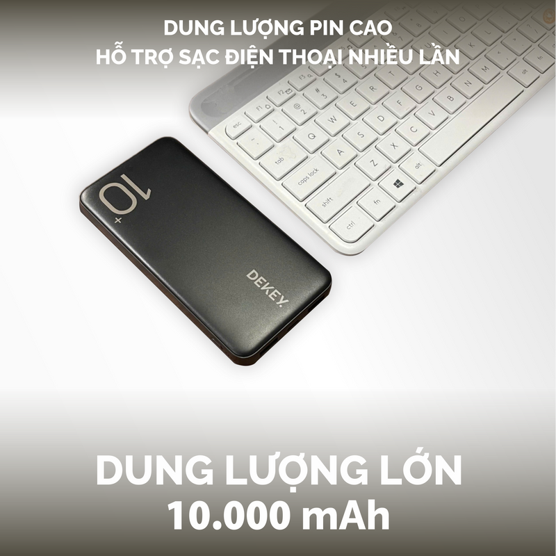 Sạc dự phòng 10W DEKEY 10.000mAh