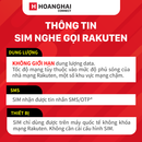 Sim nghe gọi Rakuten full dung lượng data cước 3.300¥