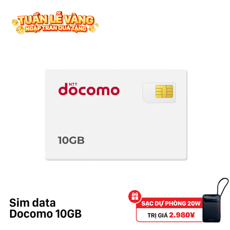 Sim Data Docomo 10GB - Bán Đứt