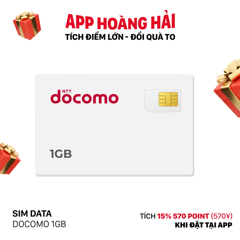 Sim Data Docomo 1GB - Bán Đứt