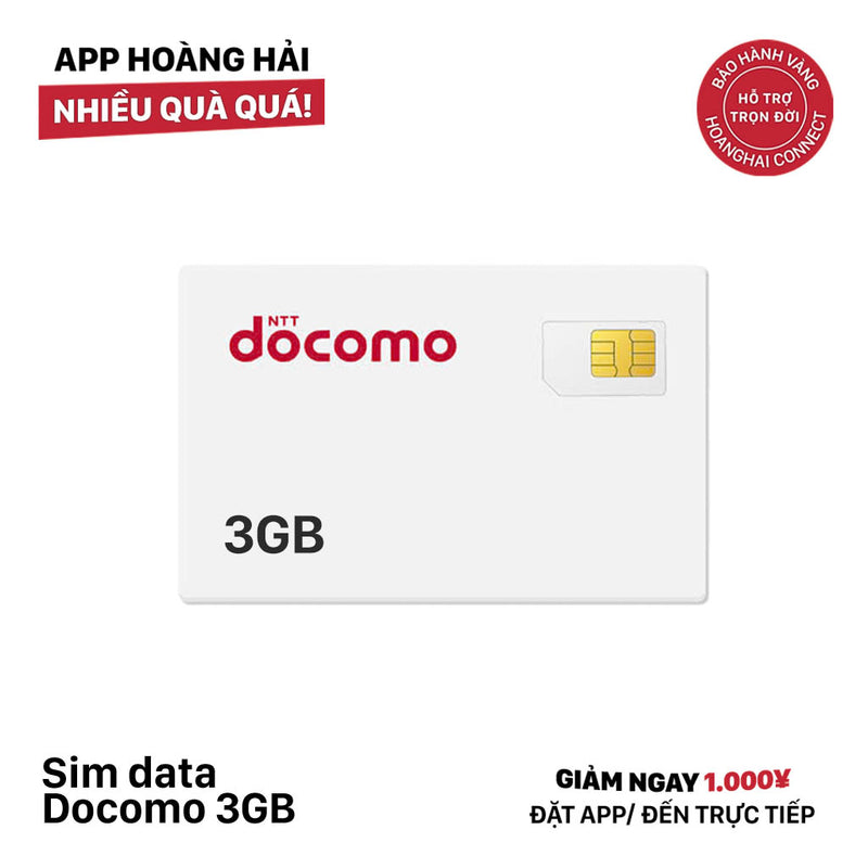 Sim Data Docomo 3GB - Bán Đứt