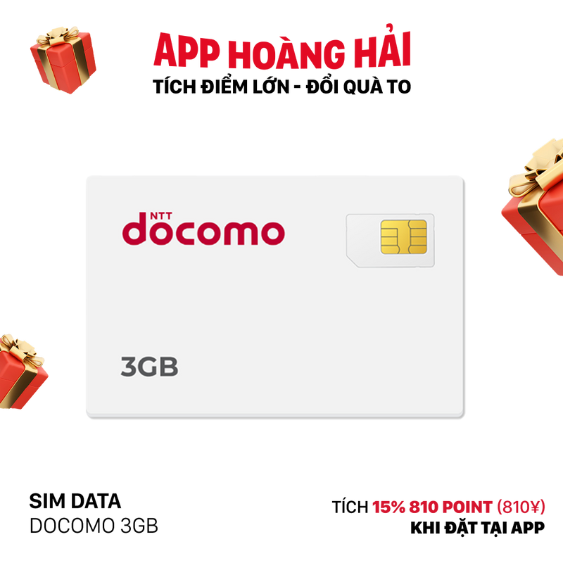 Sim Data Docomo 3GB - Bán Đứt