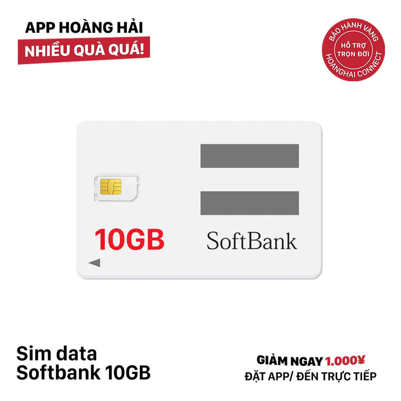 Sim Data Softbank 10GB - Bán Đứt