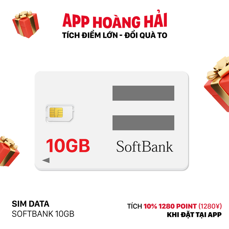 Sim Data Softbank 10GB - Bán Đứt